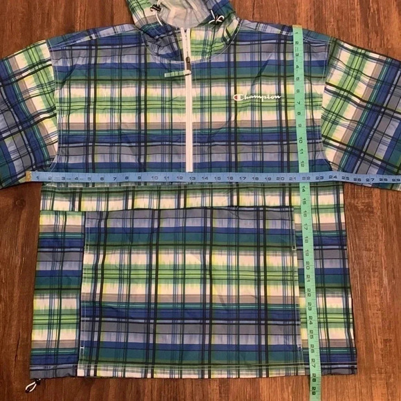 Champion Men’s Packable Jacket Plaid New - Picture 11 of 13
